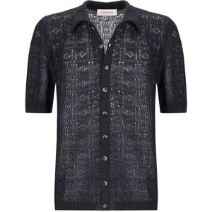 Laneus, Overhemden, Heren, Zwart, M, Katoen, Zwart Linnen Katoen T-shirt Stijlvol Veelzijdig