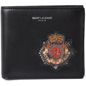 Yves Saint Laurent Vintage, Pre-owned, Dames, Zwart, ONE Size, Leer, Tweedehands leren portemonnees