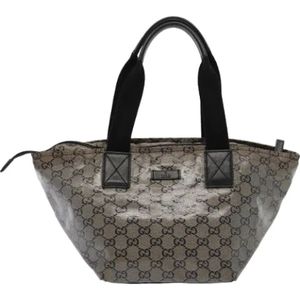 Gucci Vintage, Pre-owned, Dames, Zwart, ONE Size, Pre-owned Canvas gucci-bags