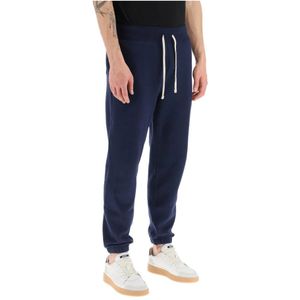 Polo Ralph Lauren, Broeken, Heren, Blauw, L, Katoen, Geborduurde Logo Joggingbroek