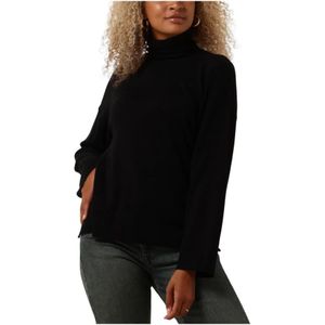 My Essential Wardrobe, Truien, Dames, Zwart, L, Zwarte Gebreide Rolkraag Pullover