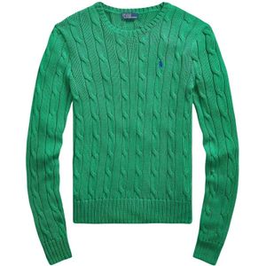 Polo Ralph Lauren, Truien, Dames, Groen, L, Katoen, Rondgebreide trui