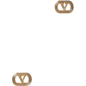 Valentino Garavani, Accessoires, Dames, Geel, ONE Size, Gouden Stud Oorbellen