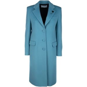 Lardini, Mantels, Dames, Blauw, S, Wol, Cappotti Jas