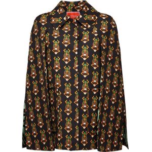 La DoubleJ, Jassen, Dames, Veelkleurig, L, Wol, Milano Mini Cape
