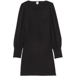Ines De La Fressange Paris, Kleedjes, Dames, Zwart, M, Polyester, Amael zwarte jurk