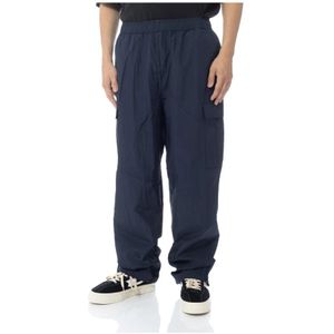 Pop Trading Company, Broeken, Heren, Blauw, M, Katoen, Navy Cargo Track Pant