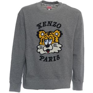 Kenzo, Sweatshirts & Hoodies, Heren, Grijs, XL, Perle Ss 25 Sweatshirt Klassieke Pasvorm