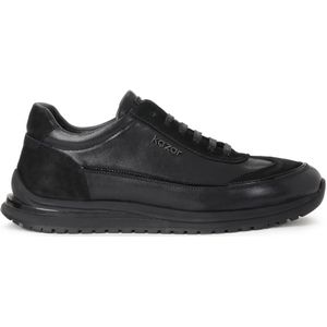 Kazar, Schoenen, Heren, Zwart, 46 EU, Leer, Zwarte sneakers voor mannen