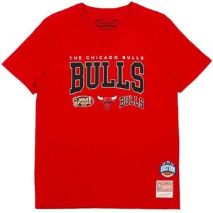 Mitchell & Ness, Tops, Heren, Rood, S, Chicago Bulls T-shirt