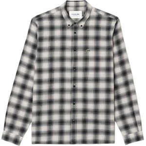 Lacoste, Overhemden, Heren, Veelkleurig, 3Xl, Katoen, Geruit flanellen overhemd van katoen/wolmix