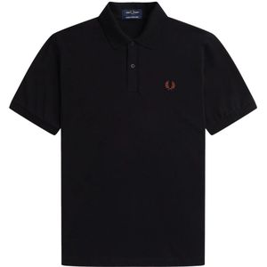 Fred Perry, Tops, Heren, Zwart, S, Katoen, Original Plain Polo