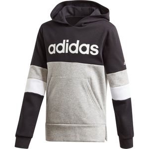 adidas - Young Boys Linear Colorblock Hooded Fleece Sweater - Kindertruien