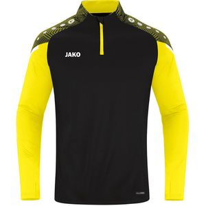 Jako - Ziptop Performance - Zwart-geel Sportshirt Kids