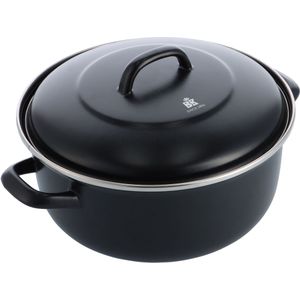 BK Magma Braadpan zwart - 26 cm - 5.2l - plaatstaal - alle warmtebronnen - ovenbestendig tot 220°