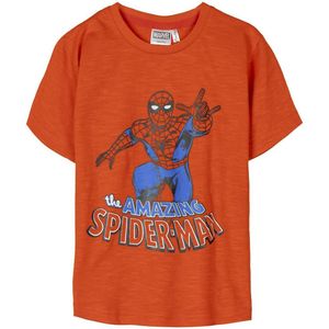 T-Shirt met Korte Mouwen voor kinderen Spider-Man Oranje Maat 6 Jaar