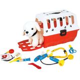 Toi-Toys Puppy in Reismand + Dierenarts Accessoires