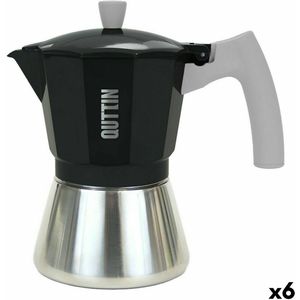 Italiaanse Koffiepot Quttin 6 Kopjes Aluminium Staal 300 ml (6 Stuks)