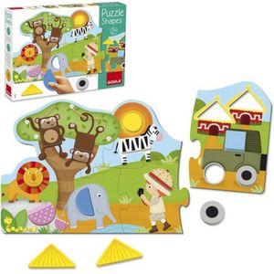 Houten Kinderpuzzel Goula Goula Safari Hout (19 pcs)