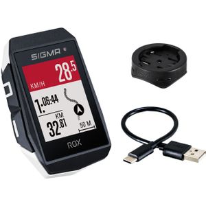 GPS Fietscomputer Sigma ROX 11.1 EVO GPS met standaard stuurhouder - wit