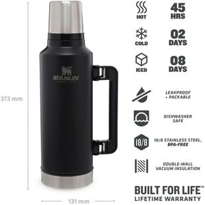 Stanley The Legendary Classic Bottle 1,90L - thermosfles - Matte Black