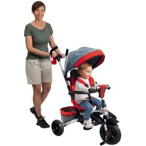 Driewieler Mondo On & Go Moovi Explore Rood Convertible Opvouwbaar Zittingrotatie