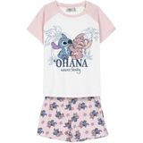 Pyjama Kinderen Stitch Roze Maat 8 Jaar