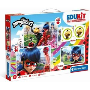 Set van 4 Puzzels Miraculous: Tales of Ladybug & Cat Noir Clementoni Edukit