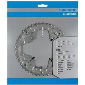 Kettingblad 44T Shimano Alivio FC-T4060 9 speed - zilver