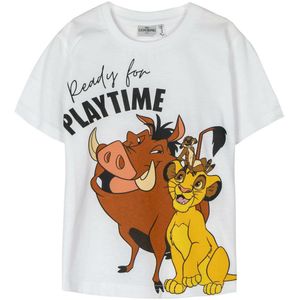 T-Shirt met Korte Mouwen voor kinderen The Lion King Wit Maat 3 Jaar