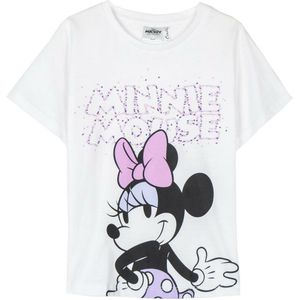 T-Shirt met Korte Mouwen voor kinderen Minnie Mouse Wit Maat 6 Jaar