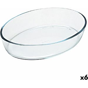 Ovenschaal Pyrex Classic Ovaalvormig 35 x 24 x 7 cm Transparant Glas (6 Stuks)