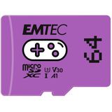 EMTEC 64GB microSDXC UHS-I U3 V30 Gaming Memory Card (Purple)