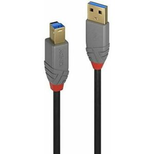 USB-kabel LINDY 36744 5 m Zwart Grijs