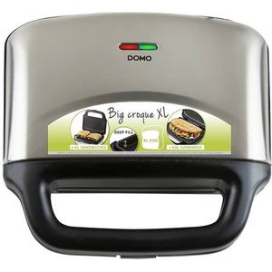 Domo Sandwich Maker XL - Broodrooster - Zilver - Zwart