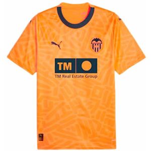 Heren Voetbal T-shirt met Korte Mouwen Puma Valencia CF 3rd Kit 23/24 Oranje Maat M