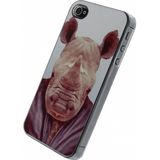 Xccess Metal Plate Cover Apple iPhone 4/4S Funny Rhino