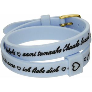 Armband Dames il mezzometro I LOVE YOU GOLD - BRACCIALE IN SILICONE/SILICONE BRACELET