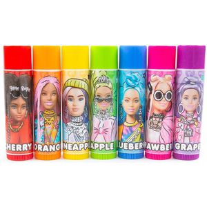Gekleurde Lip Balsem Barbie Kinderen 7 Onderdelen