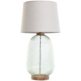 Bureaulamp Home ESPRIT Groen Beige Hout Kristal 50 W 220 V 32 x 32 x 61 cm