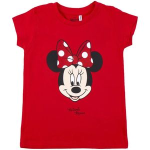 T-Shirt met Korte Mouwen voor kinderen Minnie Mouse Rood Maat 4 Jaar