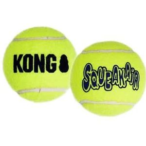 KONG SQUEAKAIR TENNISBAL GEEL MET PIEP