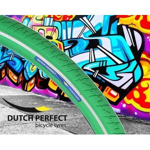 Buitenband Dutch Perfect 28 x 1.40" / 40-622mm anti-lek - groen met reflectie