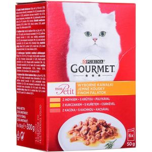 Kattenvoer Purina Gourmet Kip Pauw Eend 6 x 50 g
