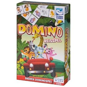 Clown Games Domino Reisspel - Boordevol leuke dierenafbeeldingen - Voor 2-6 spelers vanaf 3 jaar