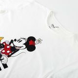 Dames-T-Shirt met Korte Mouwen Minnie Mouse Wit Maat XS