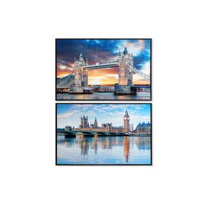 Canvas DKD Home Decor 90 x 2,5 x 60 cm 90 x 2.5 x 60 cm Londen Loft (2 Stuks)