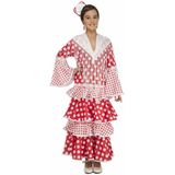 Kostuum My Other Me Rocio Flamenco danser Rood Maat 10-12 Jaar