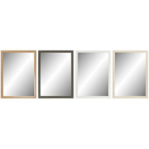 Wandspiegel DKD Home Decor 56 x 2 x 76 cm Kristal Natuurlijk Grijs Bruin Wit polyestyreen (4 Onderdelen)