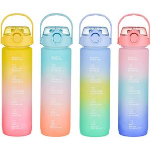 Fles met deksel en rietje Bewinner Multicolour 800 ml